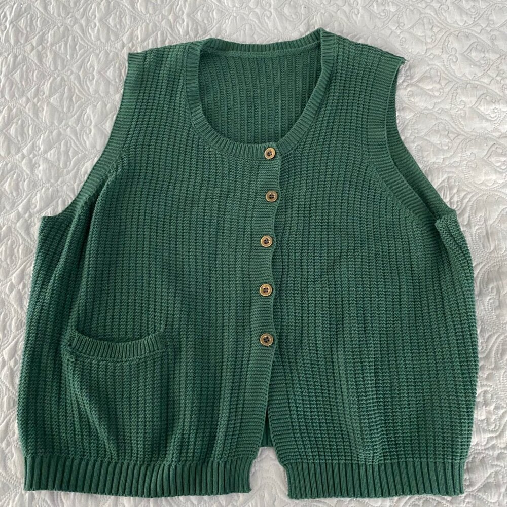 Women's Button Down Knit Vest